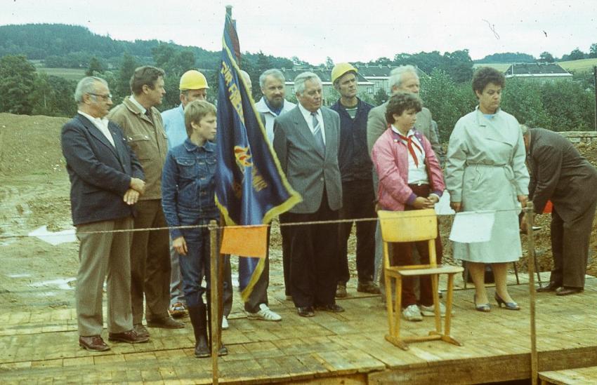 Grundsteinlegung Mittelschule 1987 02 1