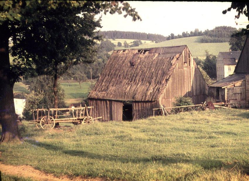 0016 Hansengut Scheune 1973 Stroh entfernt